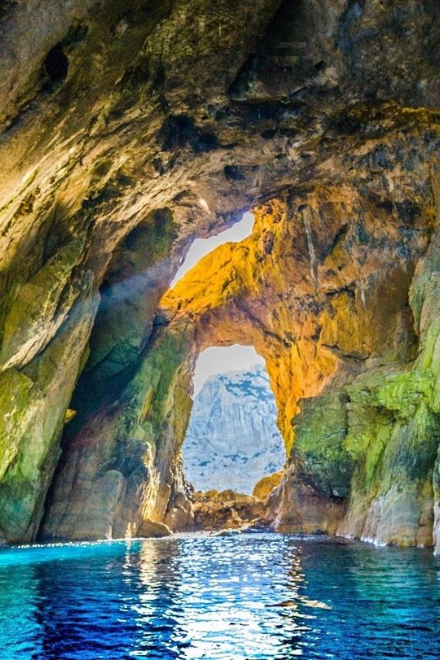 Interior of Grotta dei Palombi